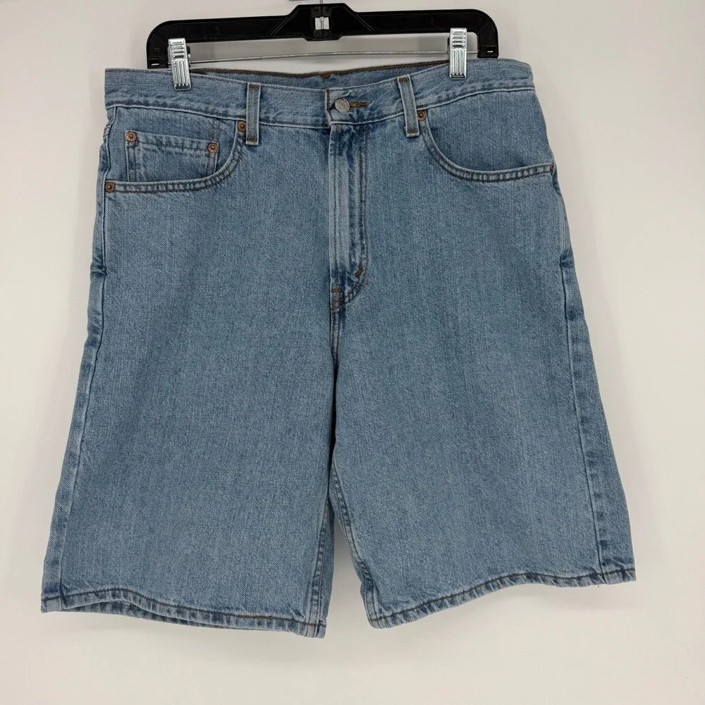Levi's 550 Mens Vintage Relaxed Fit Denim Shorts Light Wash Blue W34 35550-2110